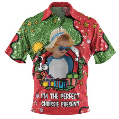 Australia Christmas Custom Polo Shirt - I'm the Perfect Present Red Polo Shirt