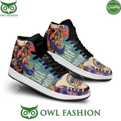 Greta Van Fleet Rock band Innings Festival Printed Air Jordan High Top sneakers