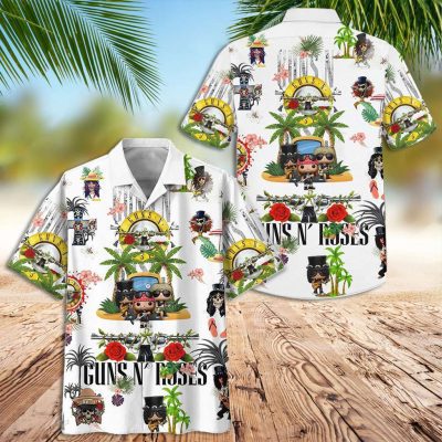 Guns N' Roses Gun Hawaiian Shirt