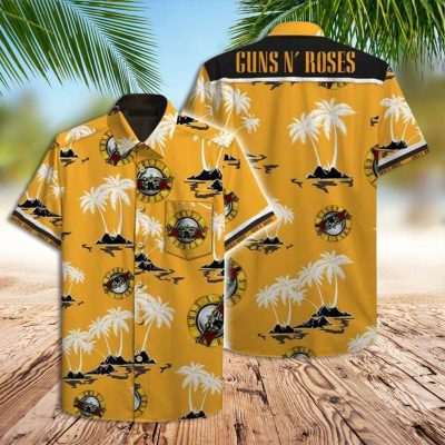 Guns N' Roses Yellow Hawaiian Shirt