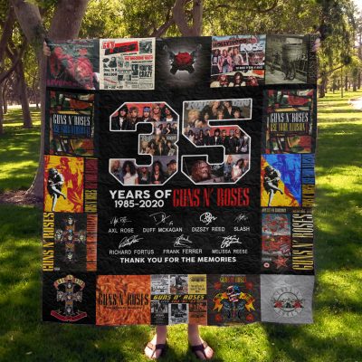 Guns N' Roses 35th Anniversary Quilt Blanket V2
