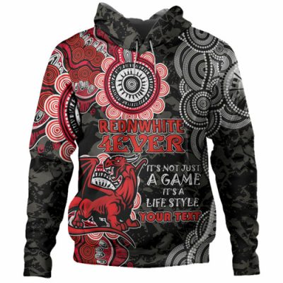 St. George Illawarra Dragons Custom Hoodie - Red White Forever Hoodie