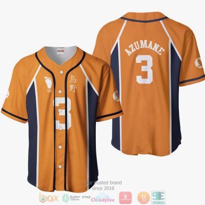 HAIKYU Asahi Azumane Orange Baseball Jersey