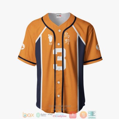 HAIKYU Asahi Azumane Orange Baseball Jersey