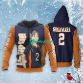 HAIKYU Koshi Sugawara Number 2 Pullover Hoodie
