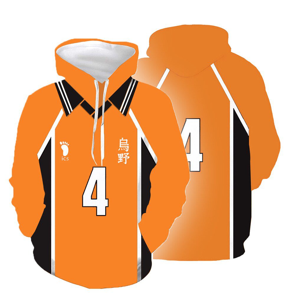 HAIKYU Yu Nishinoya Orange Pullover Hoodie HAIKYU Yu Nishinoya Orange Pullover Hoodie