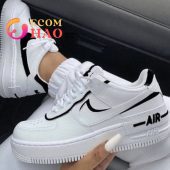 Hand Painted Women's Custom Air Force 1 Black And White Nice Elegant Click - demo10