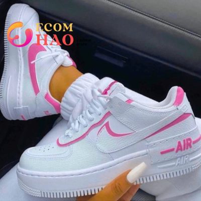 Hand Painted Women's Custom Air Force 1's Pink