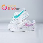 Handpainted Gradient Color Splatter Custom Air Force 1 Cutting Dash - demo10