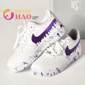 Handpainted Purple Drip Custompersonalized Air Force 1 She Has Grown Up Know - demo10