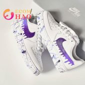 Handpainted Purple Drip Custompersonalized Air Force 1 Loving Click - demo10