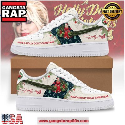 Have A Holly Dolly Christmas Limited Air Force 1 Running Sneakers Shoes