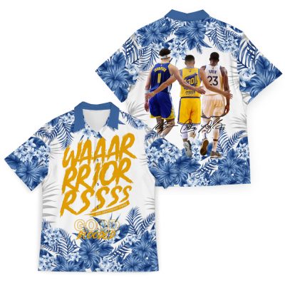 NBA Golden State Warriors Floral Hawaiian Shirt
