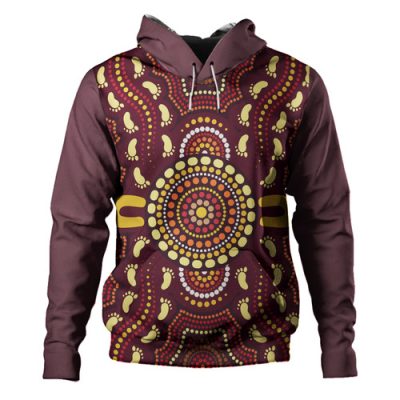 Australia Aboriginal Inspired Hoodie - Aboriginal Footprint Art Hoodie