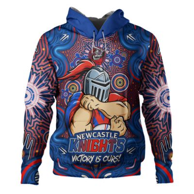 Newcastle Knights Hoodie Aboriginal Pattern Inspired Victory Is Ours
