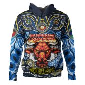 North Queensland Cowboys Hoodie Celebrating Naidoc Week 2024 Aboriginal Dot Art Inspired