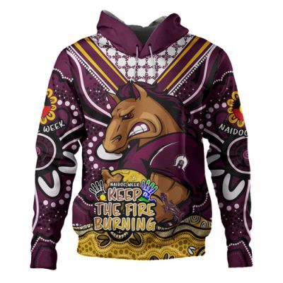 Brisbane Broncos Hoodie Aboriginal Inspired Naidoc Week Custom For Die Hard Fan Supporters