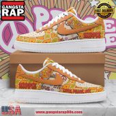 Hippie Love Peace Joy Air Force 1 Running Sneakers Shoes