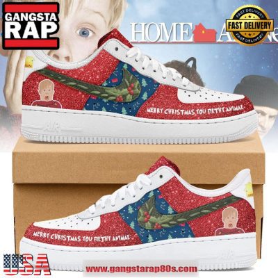 Home Alone Merry Christmas 2024 Limited Air Force 1 Running Sneakers Shoes
