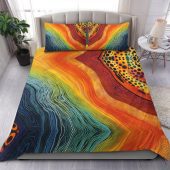 Australia Aboriginal Bedding Set - A Dot Painting In The Style Of Indigenous Australian Art Bedding Set