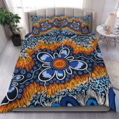 Australia Aboriginal Bedding Set - Aboriginal Flowers Art Bedding Set