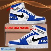 Honda Motorcycles Custom Name Blue White Air Jordan 1 High Sneakers