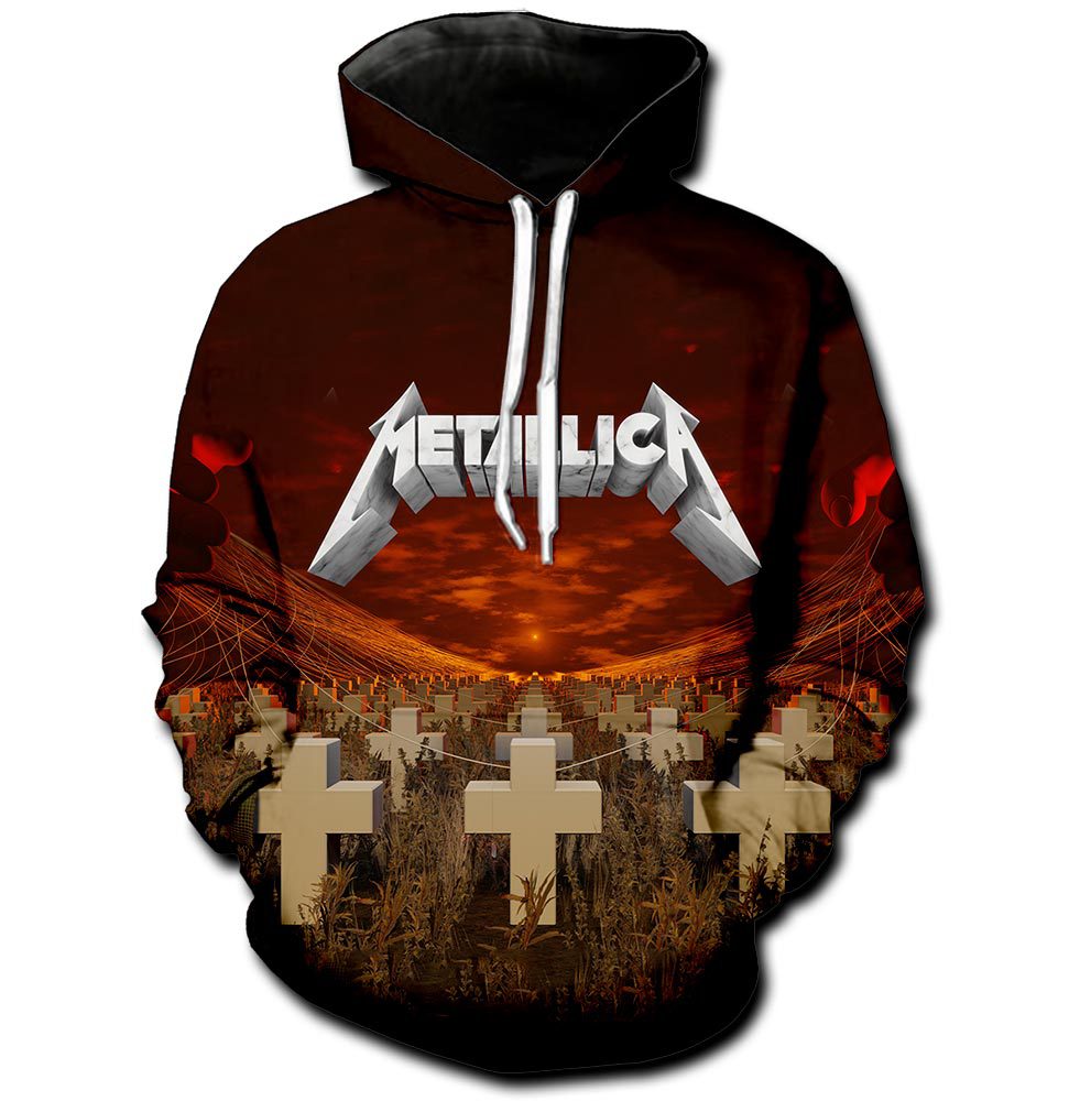 Metallica Master Of Puppets Albums Cover Pullover Hoodie Metallica Master Of Puppets Albums Cover Pullover Hoodie
