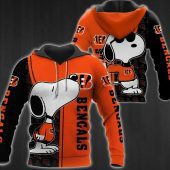 NFL Cincinnati Bengals Snoopy Orange Pullover Hoodie