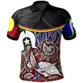 Australia Polo Shirt - Aboriginal Inspired Dot In Naidoc Week Style