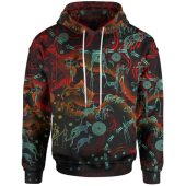 Australia Hoodie - Kangaroo Adults Indigenous Art