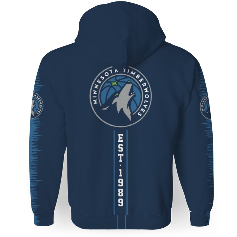 NBA Minnesota Timberwolves Blue Green Unisex Pullover Hoodie NBA Minnesota Timberwolves Blue Green Unisex Pullover Hoodie