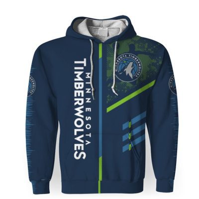 NBA Minnesota Timberwolves Blue Green Unisex Pullover Hoodie