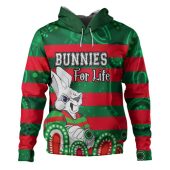 Souths Custom Hoodie - Bunnies For Life With Aboriginal Style Hoodie