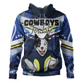 North Queensland Cowboys Custom Hoodie - North Queensland Cowboys For Life With Aboriginal Style Hoodie