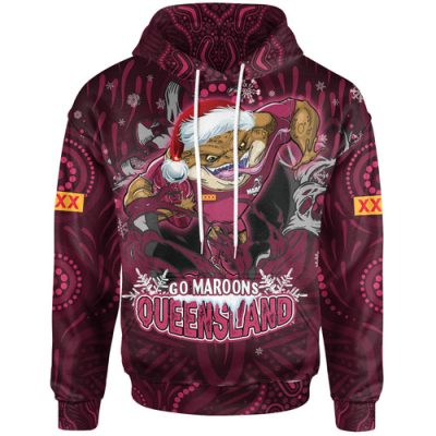 Cane Toads Christmas Hoodie - Custom Maroons Cane Toads Aboriginal Inspired Christmas Hoodie