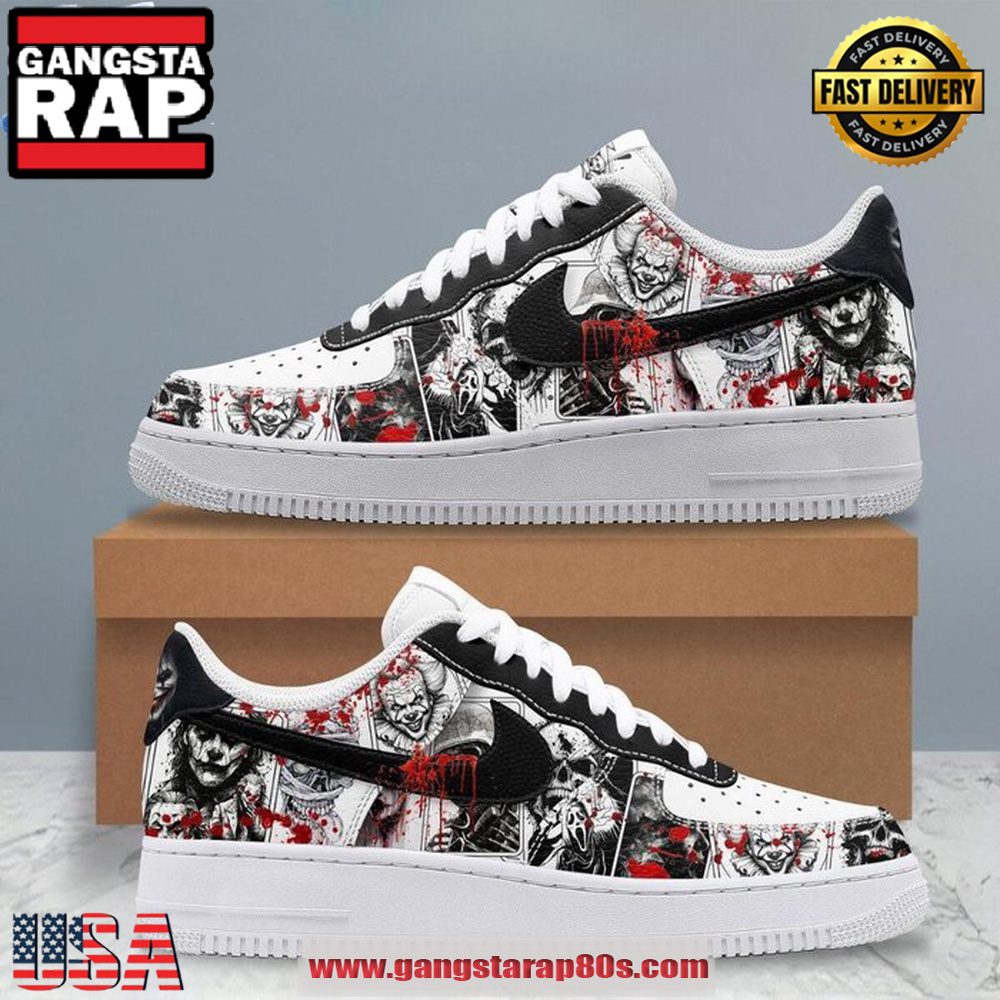 Horror Movies Club In Halloween Air Force 1 Shoes Running Sneakers Shoes Horror Movies Club In Halloween Air Force 1 Shoes Running Sneakers Shoes