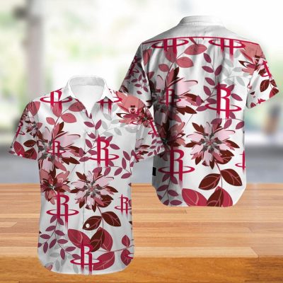 NBA Houston Rockets Tropical Flowers Hawaiian Shirt