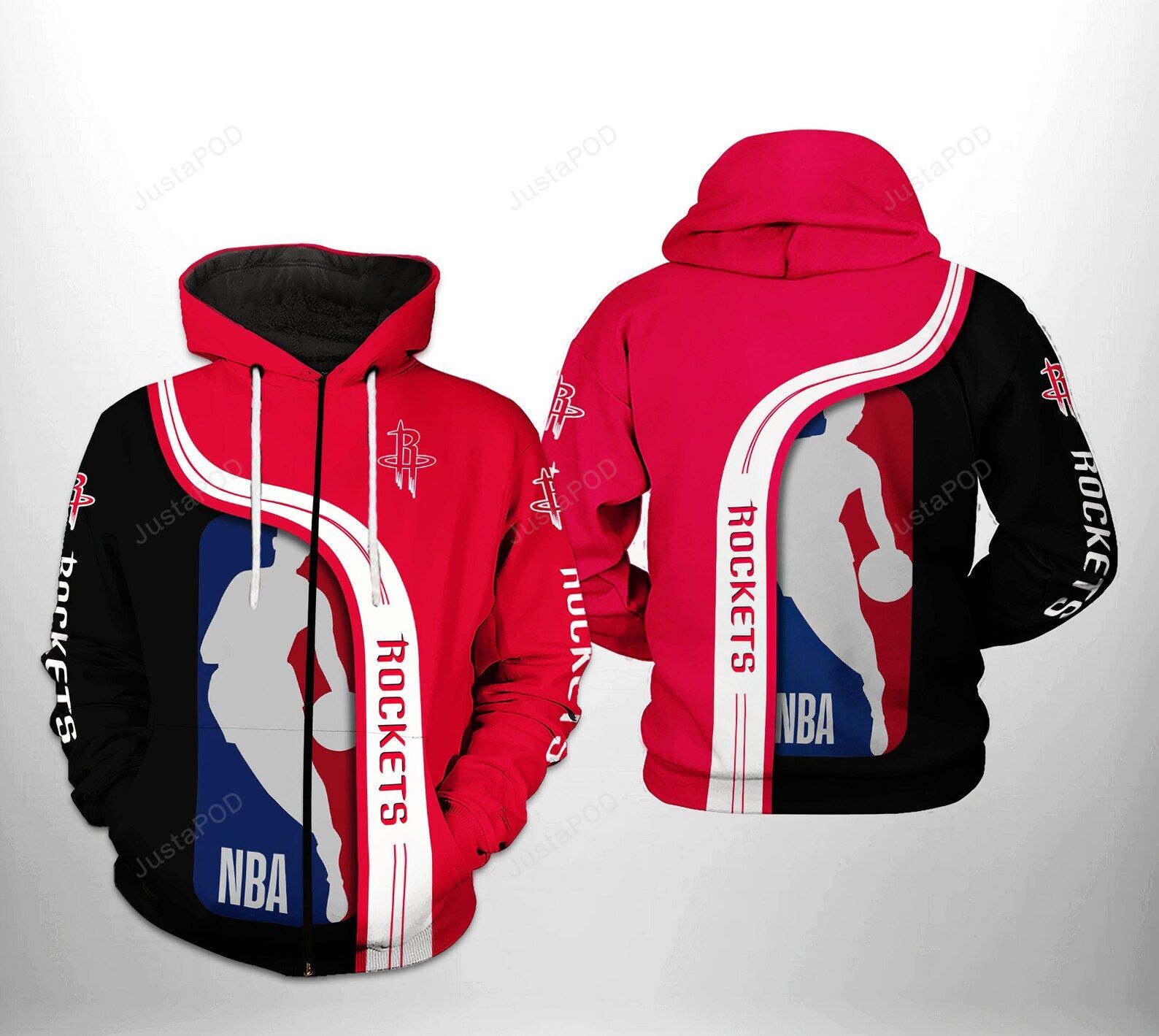 NBA Houston Rockets Red Black Pullover Hoodie V5 NBA Houston Rockets Red Black Pullover Hoodie V5