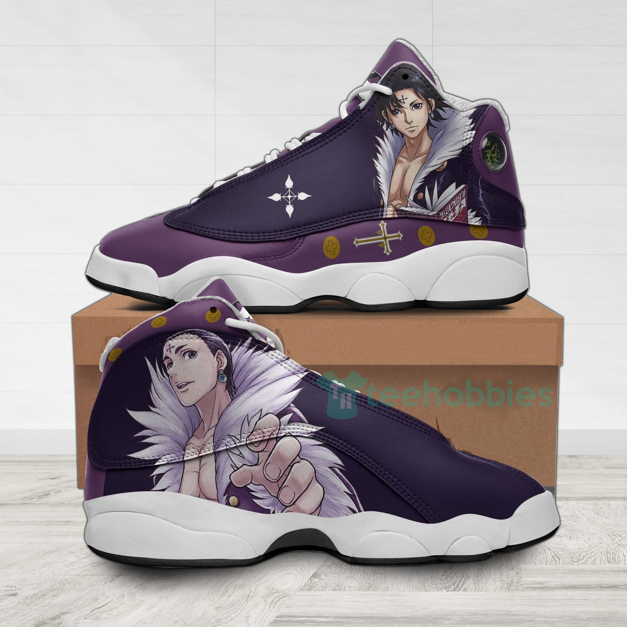HUNTER X HUNTER Chrollo Lucilfer Dark Purple Air Jordan 13 Shoes HUNTER X HUNTER Chrollo Lucilfer Dark Purple Air Jordan 13 Shoes