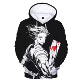 HUNTER X HUNTER Hisoka Black White Pullover Hoodie