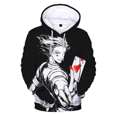 HUNTER X HUNTER Hisoka Black White Pullover Hoodie