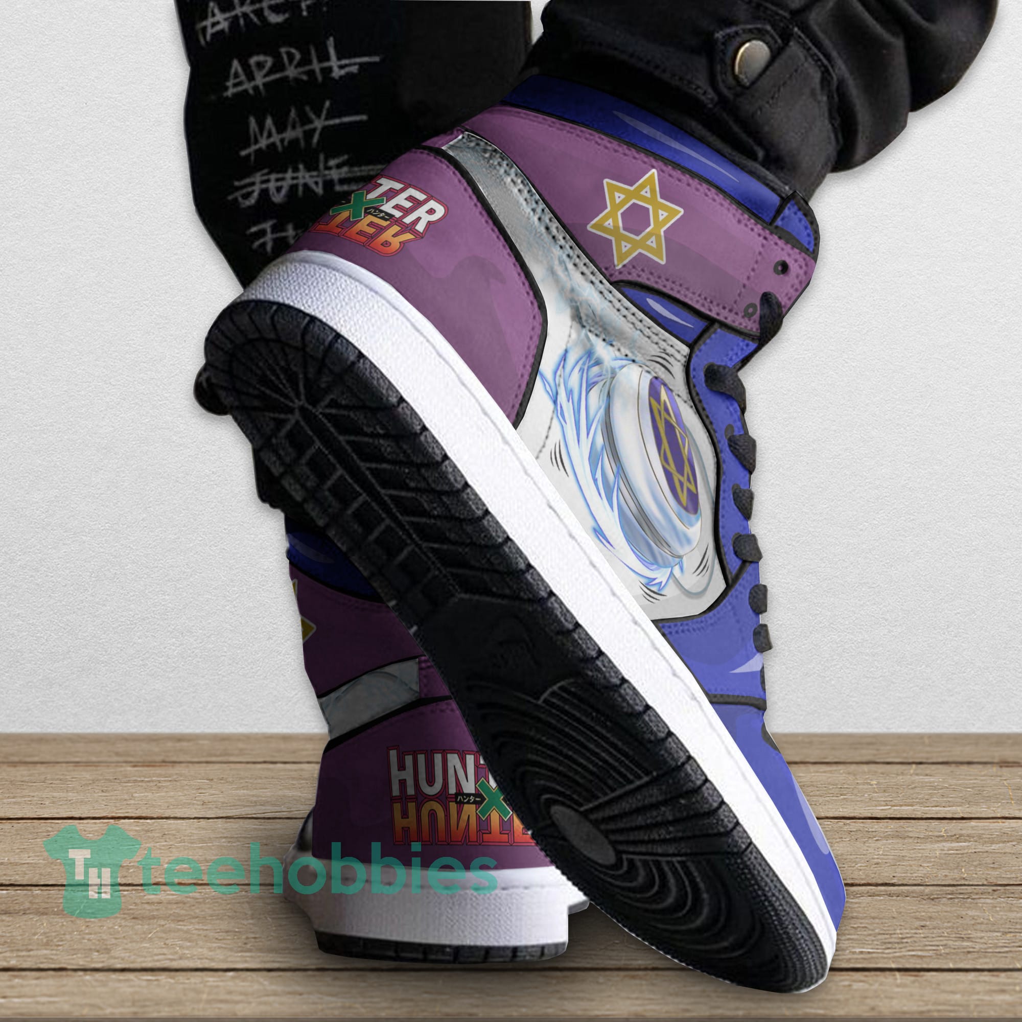 HUNTER X HUNTER Killua Zoldyck Anime Air Jordan 1 High Sneakers HUNTER X HUNTER Killua Zoldyck Anime Air Jordan 1 High Sneakers