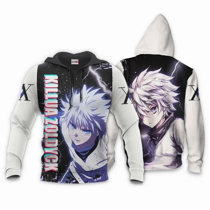 HUNTER X HUNTER Killua Zoldyck Anime Manga Pullover Hoodie HUNTER X HUNTER Killua Zoldyck Anime Manga Pullover Hoodie