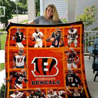 NFL Cincinnati Bengals Legends Quilt Blanket V2