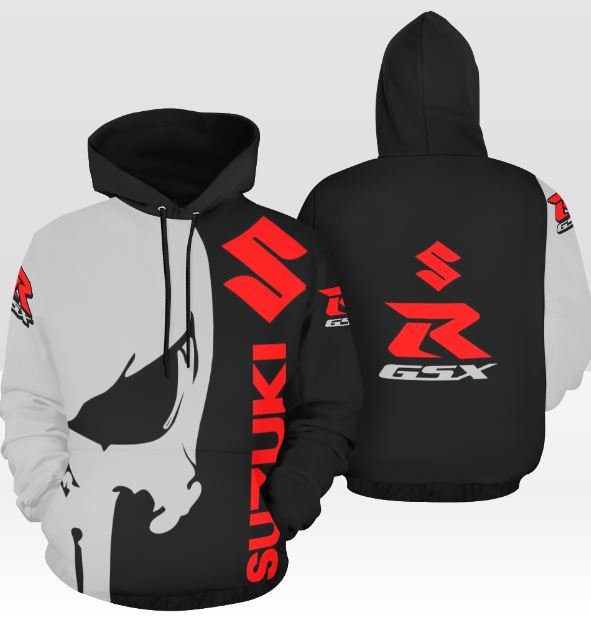 Suzuki Motorcycles Skull Pullover Hoodie Suzuki Motorcycles Skull Pullover Hoodie