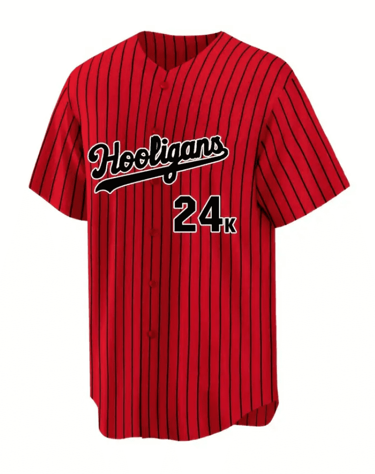 24K Hooligans - Bruno Mars Tour 2026 Baseball Jersey Red 24K Hooligans - Bruno Mars Tour 2026 Baseball Jersey Red