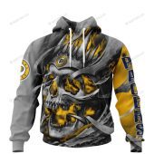 NBA Indiana Pacers Custom Name Number Skull Pullover Hoodie