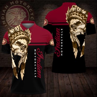 Indian Motorcycles Golden Skull Polo Shirt