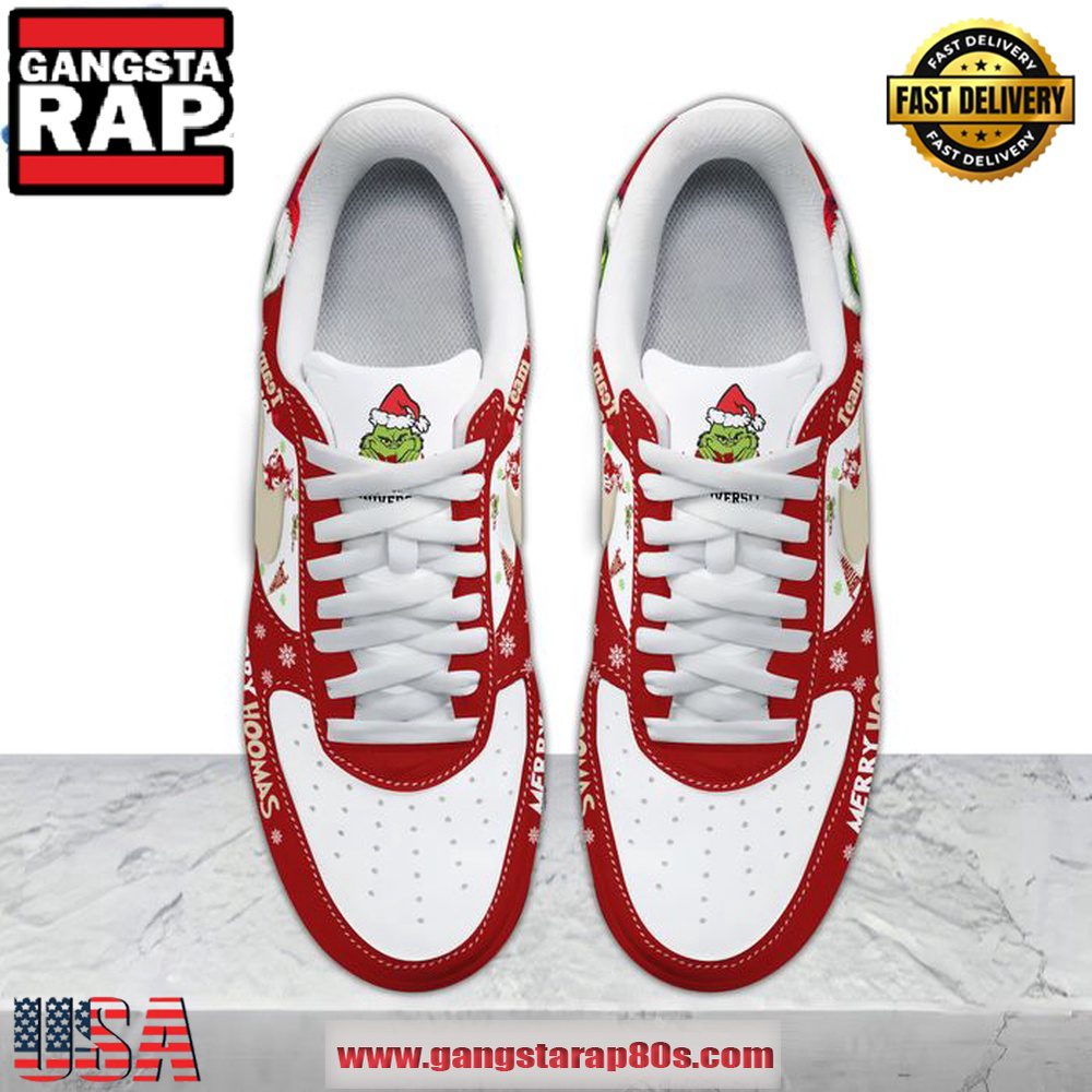 Indiana Hoosiers Merry Hoomas Air Force 1 Running Sneakers Shoes Indiana Hoosiers Merry Hoomas Air Force 1 Running Sneakers Shoes
