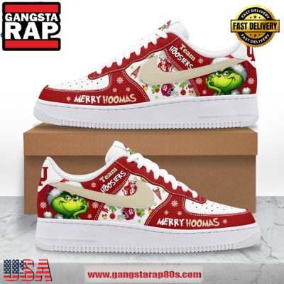 Indiana Hoosiers Merry Hoomas Air Force 1 Running Sneakers Shoes